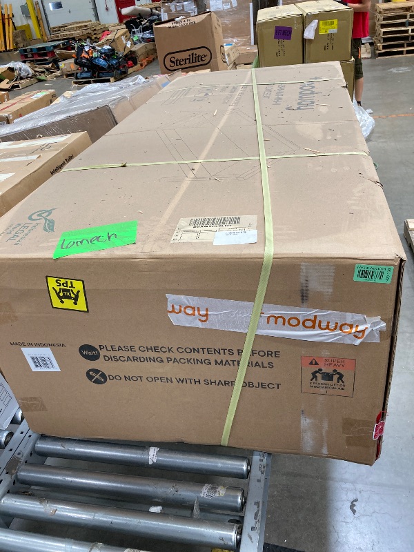 Photo 1 of *FACTORY SEALED* Modway Bayport Teak Wood Outdoor Patio Loveseat in Natural White
