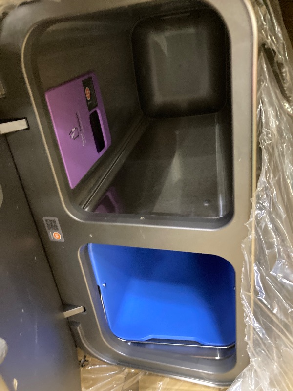 Photo 1 of *Burn Mark?* simplehuman 58 Liter / 15.3 Gallon Rectangular Hands-Free Dual Compartment Recycling Kitchen Step Trash Can with Soft-Close Lid, Brushed Stainless Steel