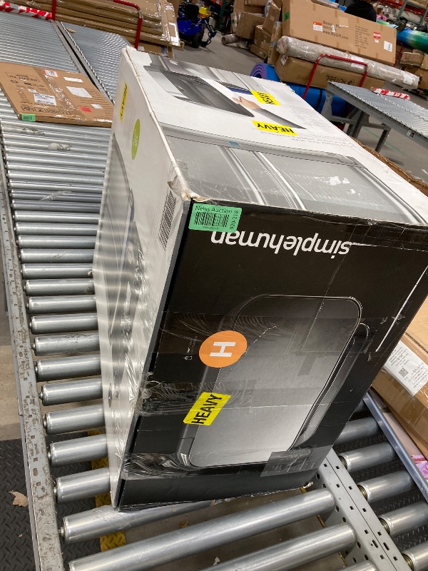 Photo 1 of *Burn Mark?* simplehuman 58 Liter / 15.3 Gallon Rectangular Hands-Free Dual Compartment Recycling Kitchen Step Trash Can with Soft-Close Lid, Brushed Stainless Steel