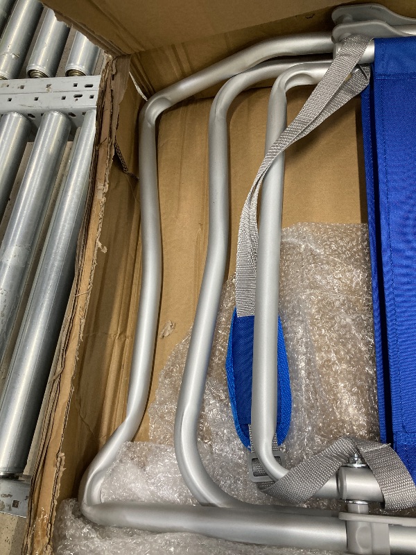 Photo 1 of *Leg base is very bent* #WEJOY High Backpack Beach Chair Foldable 4-Position Reclining Lawn Chairs with Wooden Arms & Bottle Opener Max Load 265 Lbs Reclining Tall Back 
