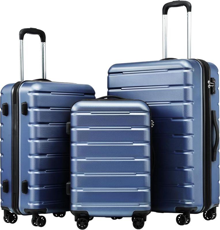 Photo 1 of *Similar Item* Luggage 3 Piece Set Suitcase Spinner, ABS+PC Hardshell Lightweight, Blue