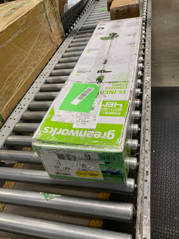 Photo 1 of *Battery Won't Charge?* Greenworks 48V (2x24V) 15" Cordless String Trimmer + (2) 2Ah USB Batteries & Dual Port Rapid Charger
