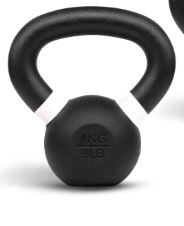 Photo 1 of *ONLY 1* PAIR IS MISSING?* Yes4All Powder Coated Cast Iron Kettlebell Pair White - 4 KG / 9 LB Strength Training Kettlebells Weight Set for Full Body Workout, Home Gym
