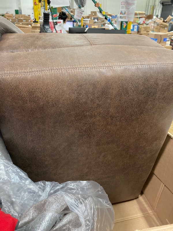 Photo 1 of *Small cut* *Missing the Ottoman feet* Signature Design by Ashley Bladen Modern Rectangular Ottoman, Dark Brown
