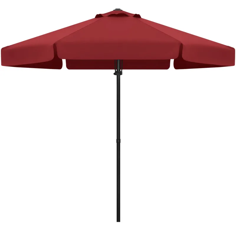 Photo 1 of *Worn from Use* ABCCANOPY 7.5ft Outdoor Market Hand Push Patio Umbrella With Hanging Edge,12+Colors, Burgundy
