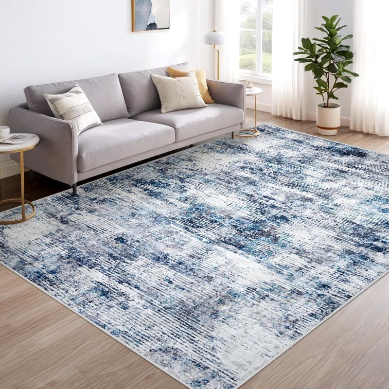 Photo 1 of *Similar Item* Washable Area Rug, Blue