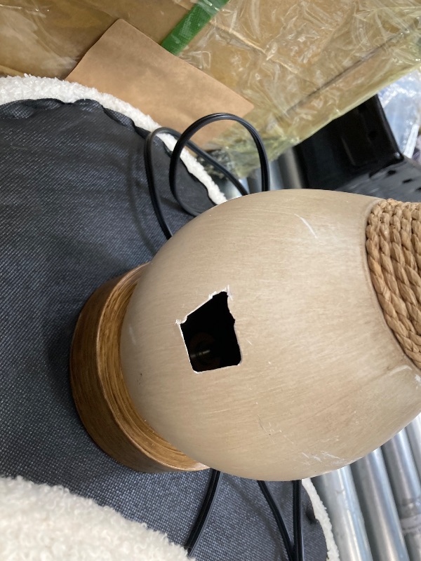Photo 1 of *Similar Item* Selling for Parts Only *Hole in the base* Stain on Lampshade*  NATYSWAN Bedside Table Lamps Set of 2,Touch Control Nightstand Lamp with USB Ports, Modern Desk Lamps with Fabric Shade for Bedroom Living Room, Beige