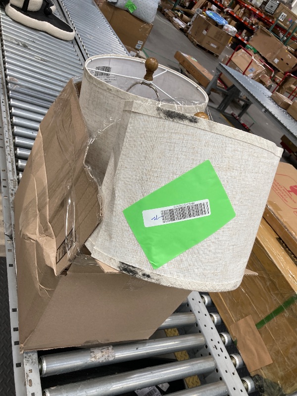 Photo 1 of *Similar Item* Selling for Parts Only *Hole in the base* Stain on Lampshade*  NATYSWAN Bedside Table Lamps Set of 2,Touch Control Nightstand Lamp with USB Ports, Modern Desk Lamps with Fabric Shade for Bedroom Living Room, Beige
