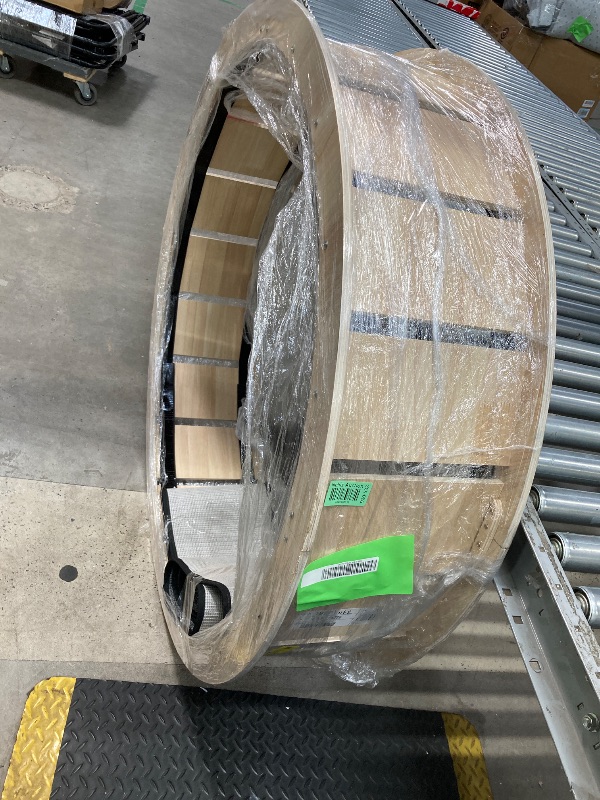 Photo 1 of *Missing the base / Missing Gloves & Screwdriver* Cat Exercise Wheel for Indoor Cat, 45" Large XL Cat Running Wheel with Carpeted Runway, Cat Treadmill Wheel for Kitty’s Longer Life, Cat Wheel for Fitness Weight, Natural Wood Color,Teaser Cat Toys