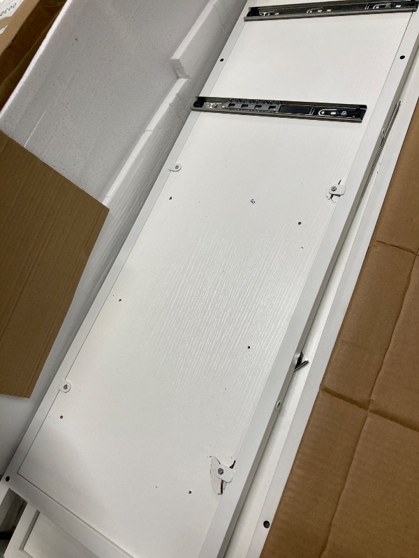 Photo 1 of *Damage to Screw Spaces* Richya Dresser Chest of 6 Drawers Adult for Bedroom, Storage Cabinet with Steel Frame,White
