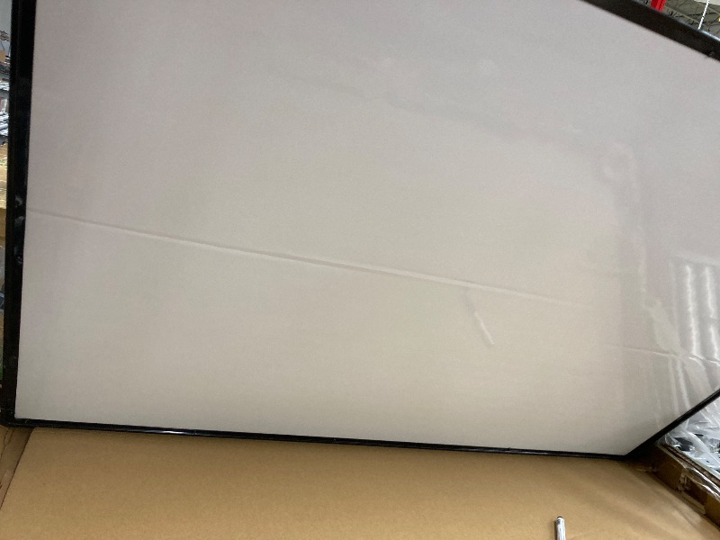 Photo 1 of *Board is Bent* FOUKUS Double-Sided Magnetic White Board: 48" x 36" Mobile Dry Erase Board with Stand, Large White Board for Office, Home, School, Classroom - Markers, Eraser, Magnets Included

