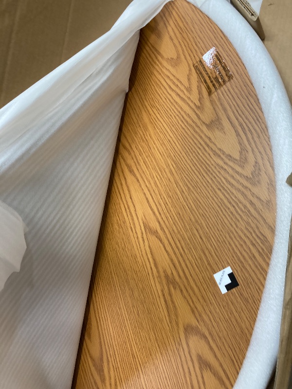 Photo 1 of **NO LEGS/REVERSIBLE TOP ONLY**Flash Furniture 48' Thermal Laminate Activity Table-REVERSIBLE Height Adjustable Short Legs, 48" Round, Oak AND GREY 