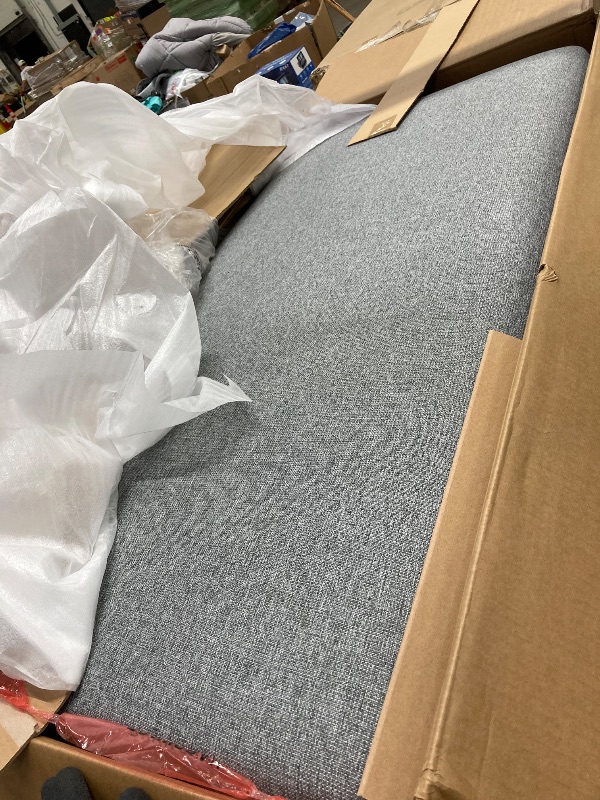 Photo 1 of *Box 1/2 Part of a set* *Legs missing?* FAVSH L-Shaped Sectional Convertible Sleeper Sofa Bed, Pull Out Couch with with Reversible Storage & Removable 3 Back Cushion for Living Room Apartment,Light Grey