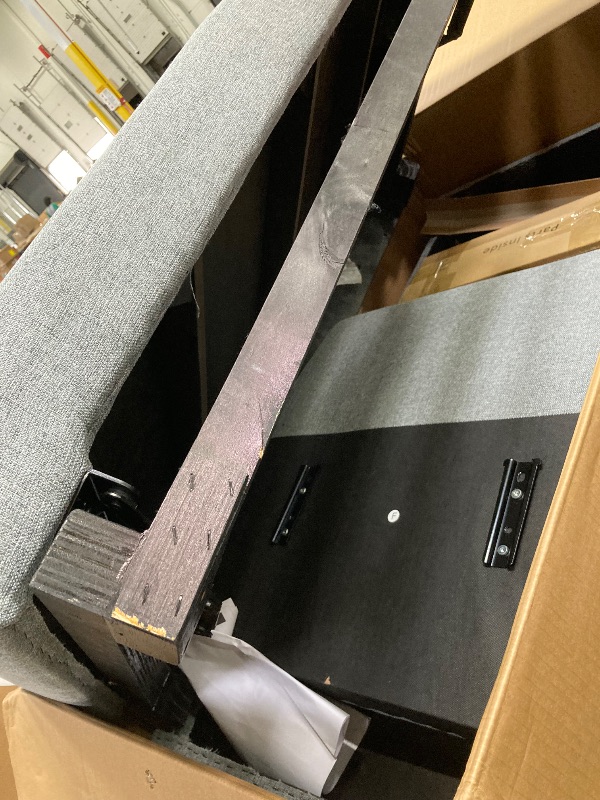Photo 1 of *Box 1/2 Part of a set* *Legs missing?* FAVSH L-Shaped Sectional Convertible Sleeper Sofa Bed, Pull Out Couch with with Reversible Storage & Removable 3 Back Cushion for Living Room Apartment,Light Grey