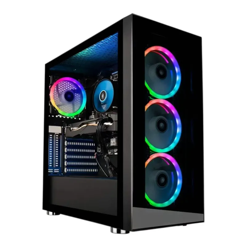 Photo 1 of *Did not turn on* Foxtec Gaming Desktop Computer, Intel Core i7 up to 3.9GHz, 16GB RAM, 512GB SSD, 2GB GPU, 4x RGB Fan, Fast Wifi, Windows 11 Pro
