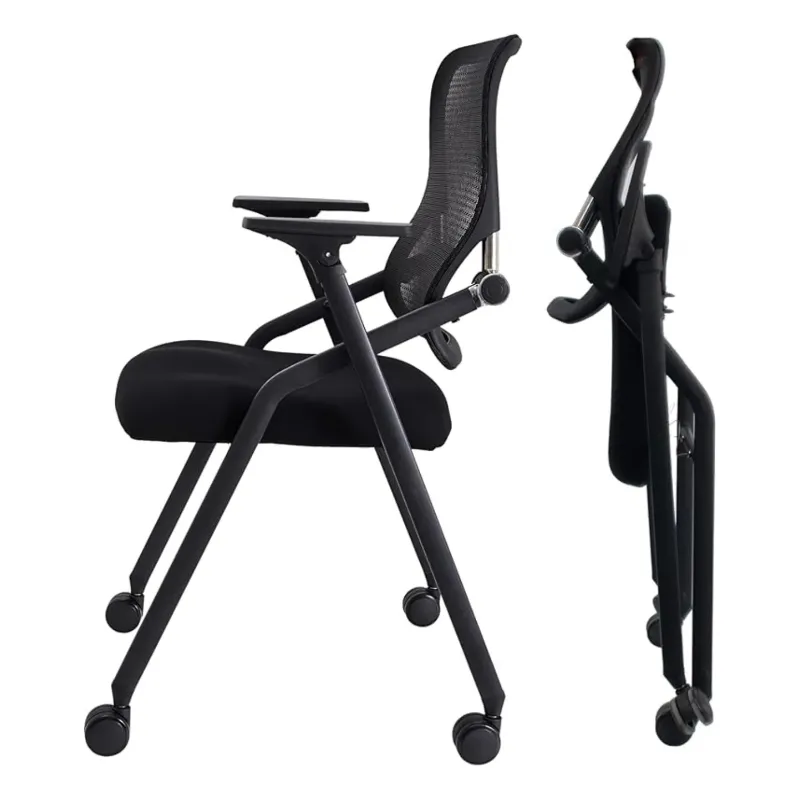 Photo 1 of *Damage to the back rest* BROBRIYO Stackable Folding Chairs with Cushion Padded Mesh Bouncing Back Conference Room Chair for Office Meeting Training 1 Pack
