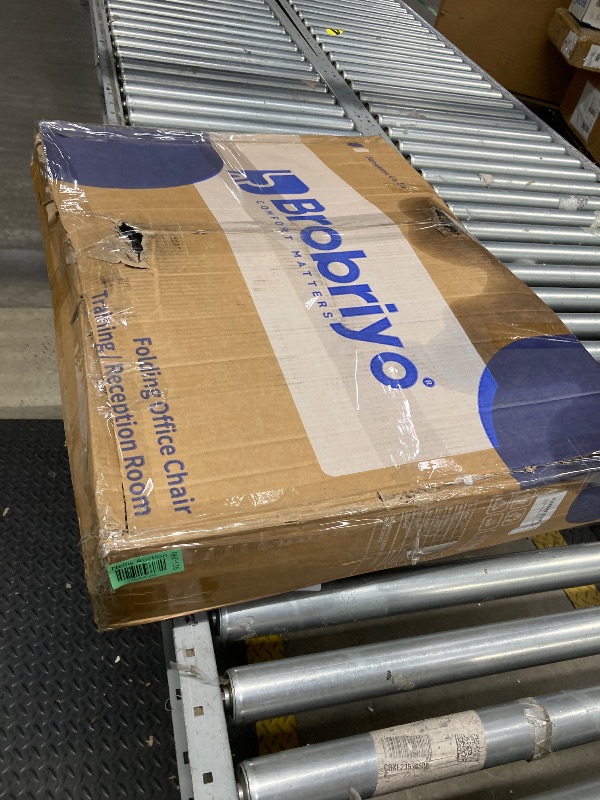 Photo 1 of *Damage to the back rest* BROBRIYO Stackable Folding Chairs with Cushion Padded Mesh Bouncing Back Conference Room Chair for Office Meeting Training 1 Pack
