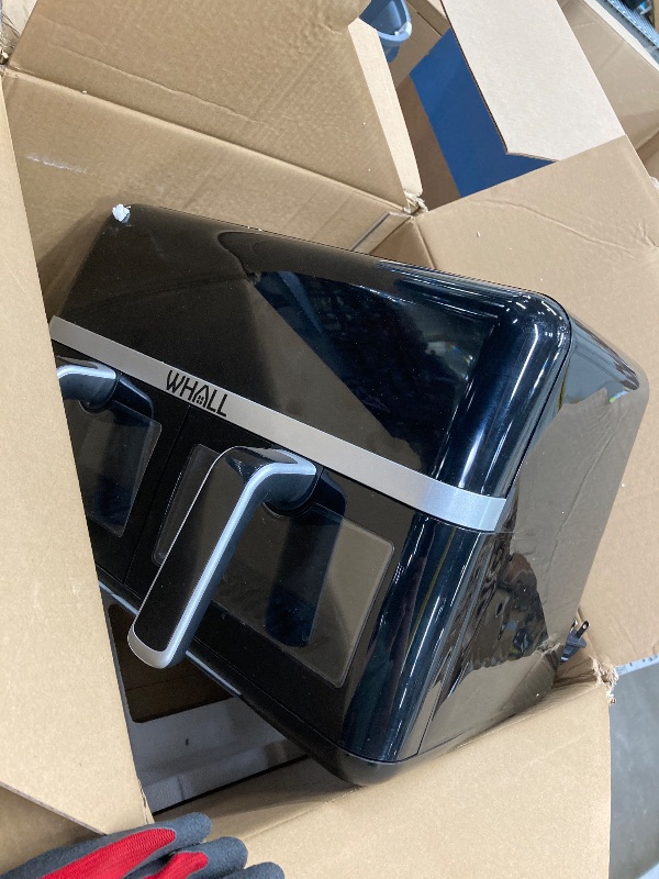 Photo 1 of ***PARTS ONLY -SELLING AS IS *** 
 WHALL Digital Air Fryer Oven - 2 Independent 5 Qt Baskets, View Window, 1800W
