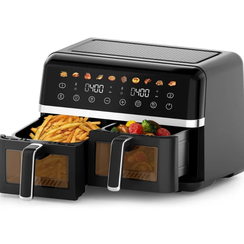 Photo 1 of ***PARTS ONLY -SELLING AS IS *** 
 WHALL Digital Air Fryer Oven - 2 Independent 5 Qt Baskets, View Window, 1800W
