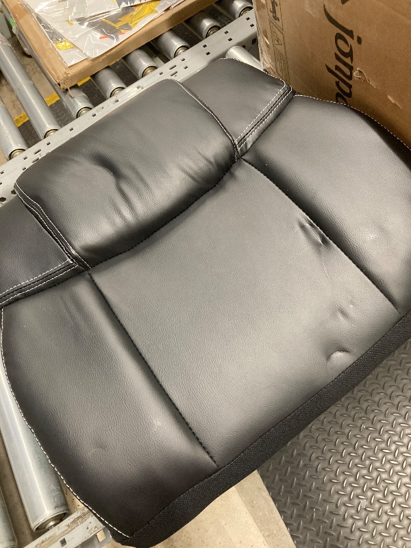 Photo 1 of *Dents in fabric* JONPONY Big and Tall Office Chair 400LBS Wide Seat Ergonomic Computer Desk Chair High Back Executive Leather Chair Adjustable Task Chair Lumbar Back Support 8 Hours Heavy Duty Design,Black