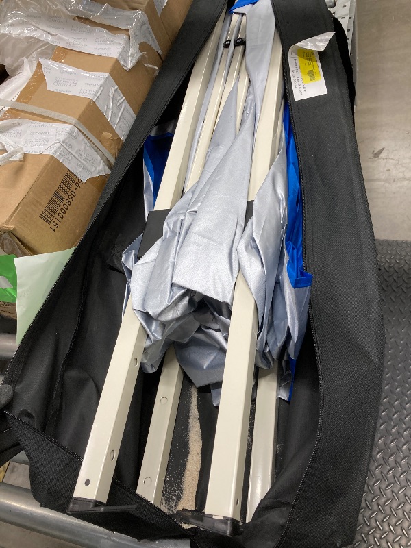 Photo 1 of *Dirty* Canopy Tent, 10X10 FT Pop Up Canopy Outdoor Instant Tent Slant Legs with Carrying Bag, Portable Gazebo Shelter for Patio Deck Garden and Beach - 8X8 FT Canopy Cover (Blue)