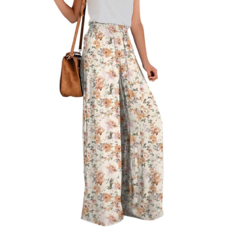 Photo 1 of *Similar Item* Floral Pants By Jessica Simsion, White, S