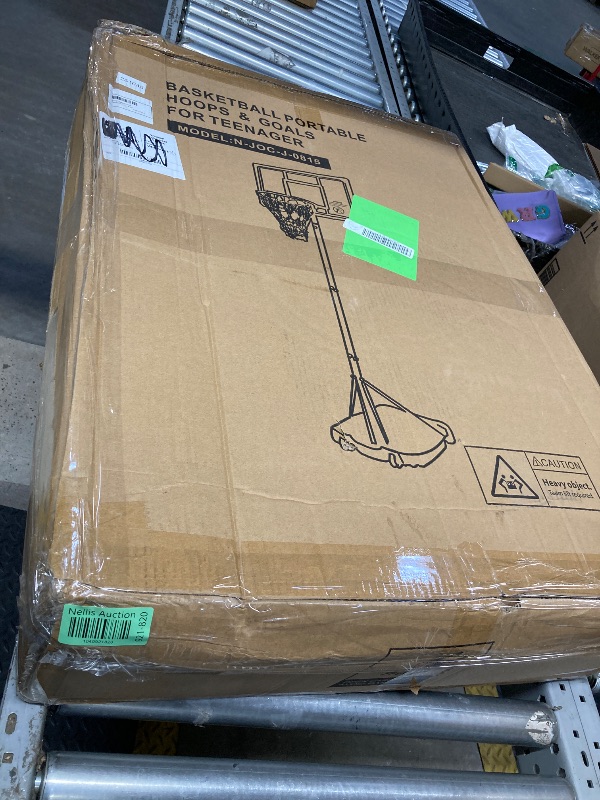 Photo 1 of *Scratched Up Base* Skyhot Adjustable 4.92-8.53ft Portable Basketball Hoop and Goal for Kids, Teenagers, Youth, and Adults - Backyard, Driveway, Indoor, Outdoor