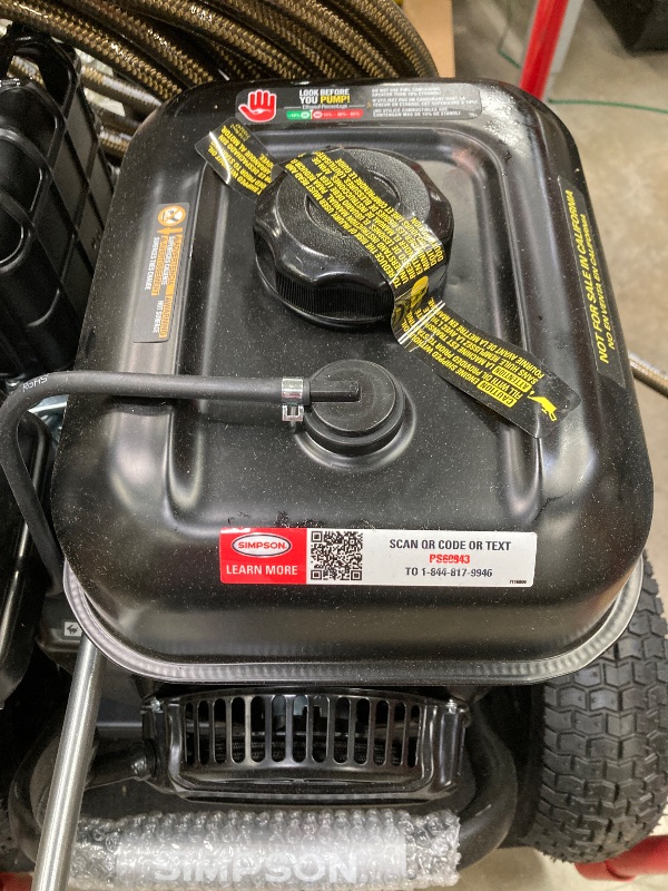 Photo 1 of ***with damages*** Simpson Cleaning 4400 PSI Gas Pressure Washer, 4.0 GPM Power Washer for Commercial Use, CRX Engine, 50-Foot Steel-Braided Hose, PowerShot, 49-State (PS60843)