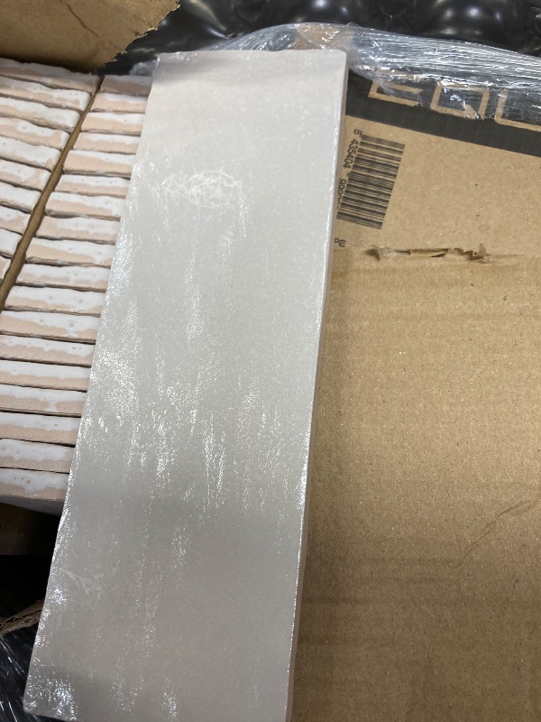 Photo 1 of 3x6 White Glossy Ceramic Subway Tile Wall Backsplash Made in USA (Full Box 100)