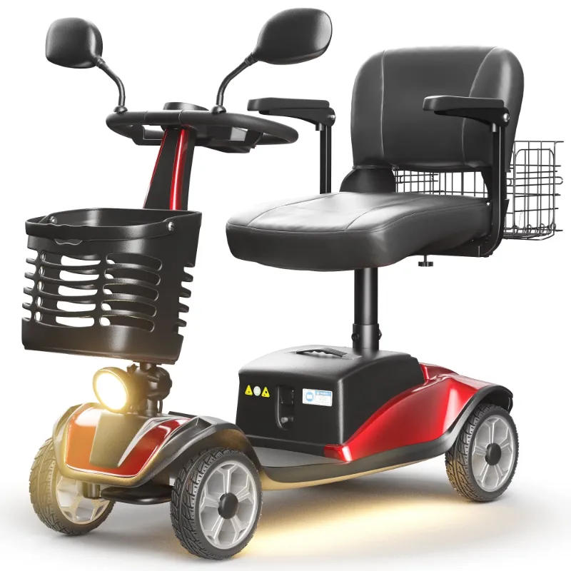 Photo 1 of ****parts only****SACVON Upgrade 4 Wheel Mobility Scooter for Seniors, Foldable Powered Mobile Wheelchair for Adult 330lbs, Red
