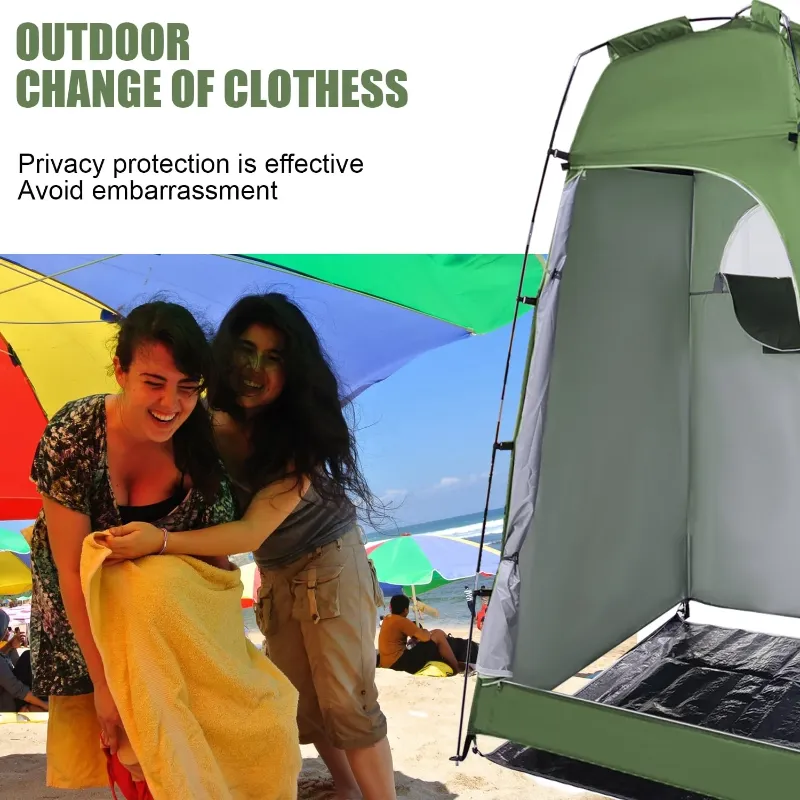 Photo 1 of  6.9FT Outdoor Privacy Shower Tent Portable Changing Room Camp Toilet W/Carry bag