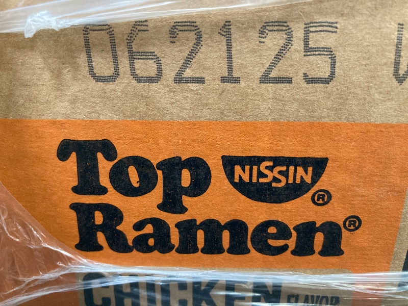 Photo 1 of ****Best by 06/21/2025****

Nissin Top Ramen Chicken Flavor Noodle Soup 3 Ounce (Pack of 24)
