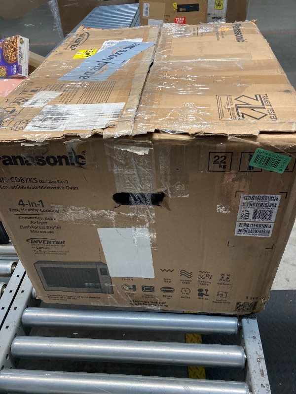 Photo 1 of ***PARTS ONLY***Panasonic HomeChef 4-in-1 Microwave Oven with Air Fryer, Convection Bake, FlashXpress Broiler, Inverter Microwave Technology, 1000W, 1.2 cu ft with Easy Clean Interior - NN-CD87KS (Stainless Steel)