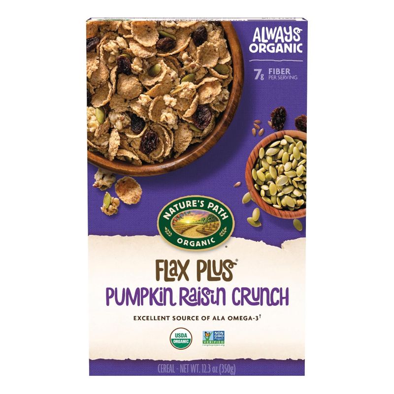 Photo 1 of 
Nature's Path Organic Flax Plus Pumpkin Raisin Crunch Cereal, 12.3 oz (Pack of 4), Non-GMO