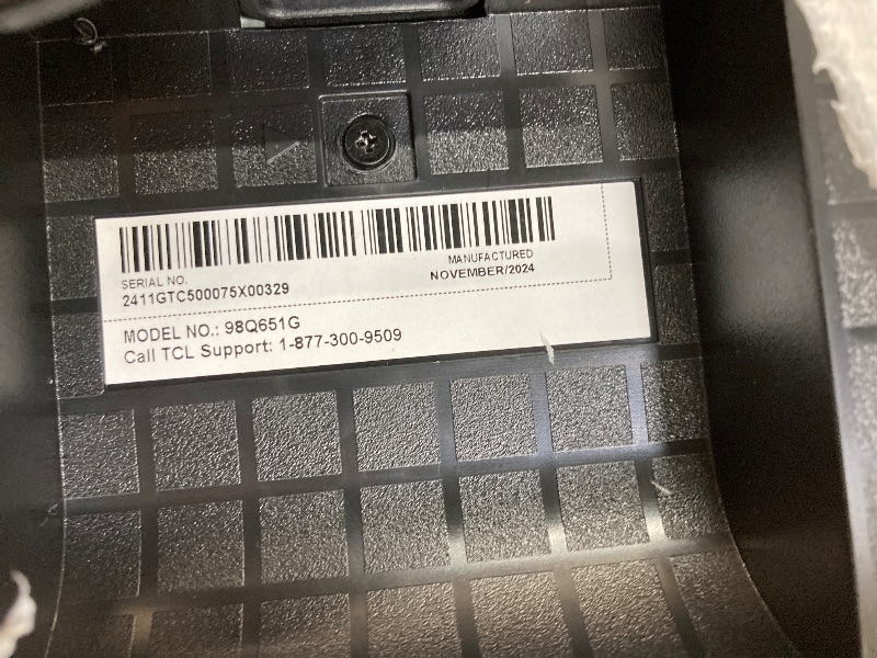 Photo 1 of ***PARTS ONLY***
TCL - 98" Class Q6-Series 4K UHD HDR QLED Smart Google TV (2024)
