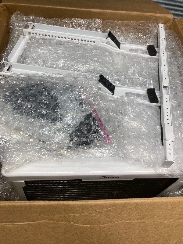 Photo 1 of ***PARTS ONLY***
Midea 8,000 BTU U Shaped Smart Inverter Window Air Conditioner, Cools up to 350 Sq. Ft., Ultra Quiet with Open Window Flexibility, Works with Alexa/Google Assistant, 35% Energy Savings, Remote Control
