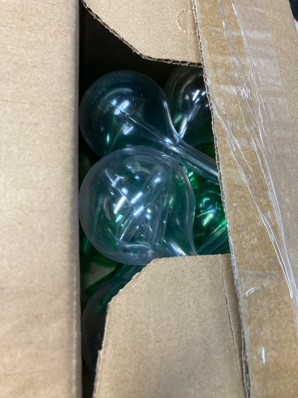 Photo 1 of 12 Pack Plant Watering Globes, Self Watering Bulbs for Indoor & Outdoor Plants. Hand-blown PVC material. White+Green
