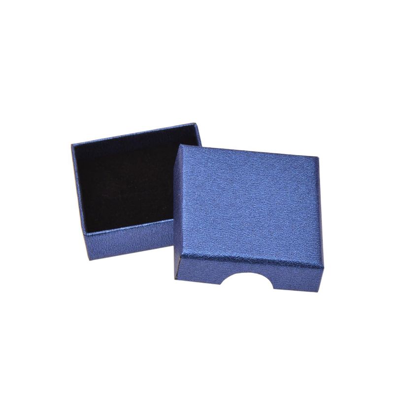 Photo 1 of 2 * 2 Inches Tiny Gift Boxes | Flat Square Cardboard Box with Lid | Royal Blue Box
