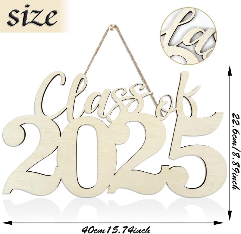 2025 Graduation Decorations Class of 2025 Wooden Sign 2025 Wood Cutout ...
