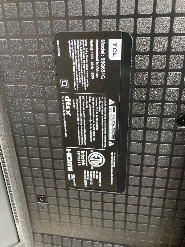 Photo 1 of ***PARTS ONLY***
TCL 55-Inch Q65 QLED 4K UHD Smart TV with Google TV (55Q651G, 2024 Model) Dolby Vision, Dolby Atmos, HDR Pro+, Game Accelerator Enhanced Gaming, Voice Remote, Works with Alexa, Streaming Television