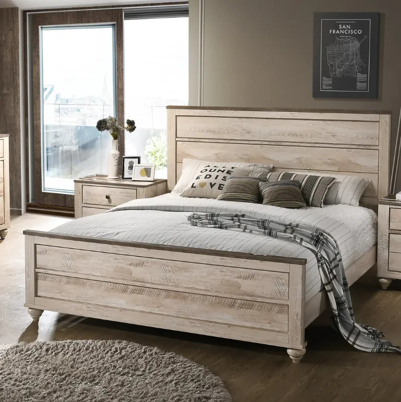 Photo 1 of ***PARTS ONLY/BOX 2 OF 2 ONLY***
Roundhill Furniture Imerland White-wash Imerland Contemporary White Wash Finish Bedroom Collection QUEEN 