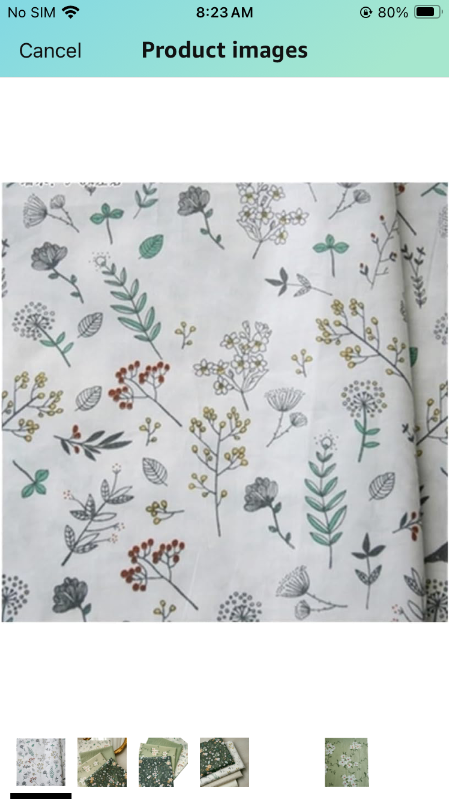 Photo 1 of 160x50cm April Green Floral Twill Cotton Sewing Fabric, Ancient Clothing Dress Clothing DIY Cloth(Sketch Rabbit,160x50cm)