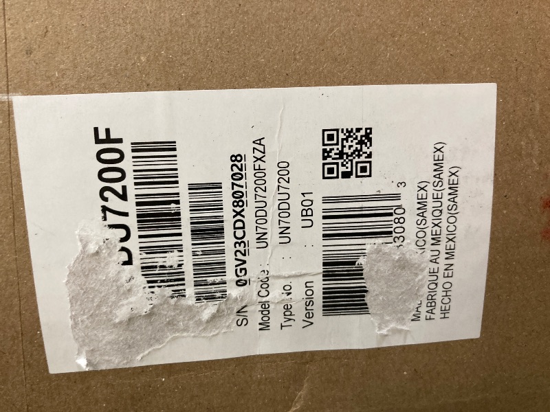 Photo 1 of ***PARTS ONLY***
SAMSUNG 70-Inch Class Crystal UHD 4K DU7200 Series HDR Smart TV w/Object Tracking Sound Lite, PurColor, Motion Xcelerator, Mega Contrast, Q-Symphony (UN70DU7200, 2024 Model)