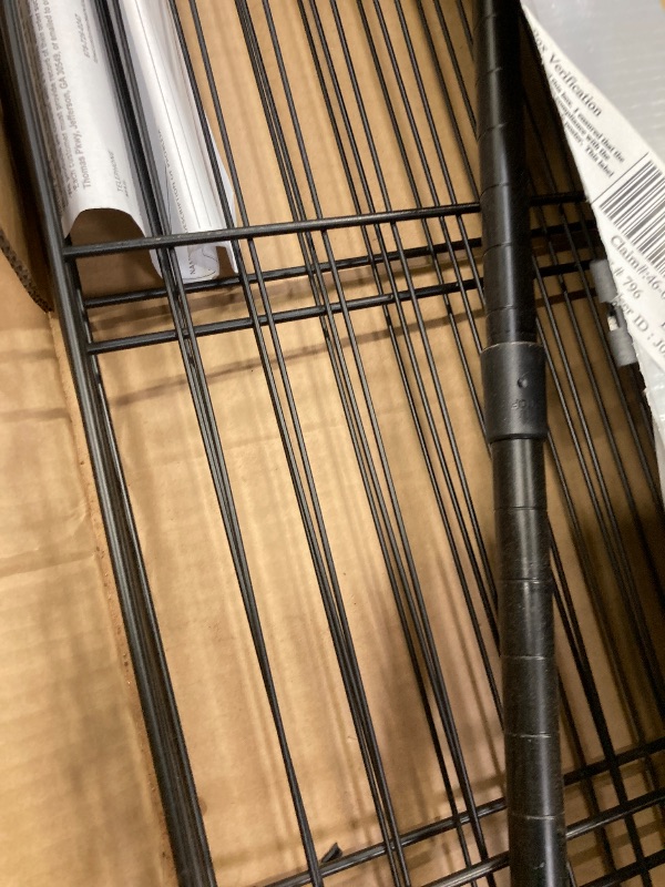 Photo 1 of ***MISSING SOME POLES***BestOffice 4 Shelf Wire Shelving Unit Garage NSF Wire Shelf Metal Storage Shelves Heavy Duty Height Adjustable for 1000 lbs Capacity Black