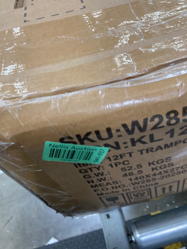 Photo 1 of 14FT Trampoline with Safety Enclosure, Anti-Rust Coating – ASTM Certified, Heavy-Duty Outdoor Trampoline with Ladder – for Kids & Adults, Black...BOX2/2..... MISSING BOX 1/2....