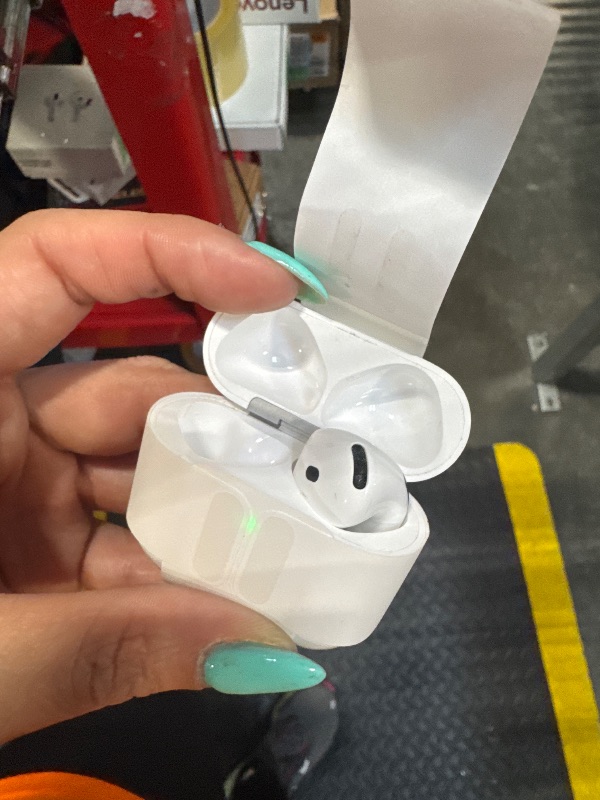 Photo 1 of Apple AirPods 4 Wireless Earbuds, Bluetooth Headphones, Personalized Spatial Audio, Sweat and Water Resistant, USB-C Charging Case, H2 Chip, Up to 30 Hours of Battery Life, Effortless Setup for iPhone