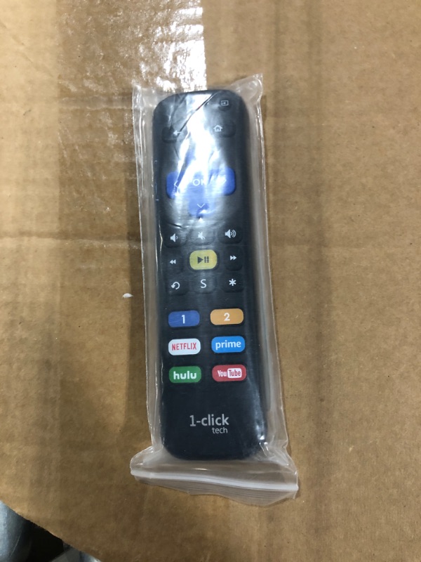 Photo 1 of 1-Clicktech Remote for Roku TVs and Players Express Premiere Ultra [2-in-1 w/TV Power+Volume] [NOT for Roku Stick]