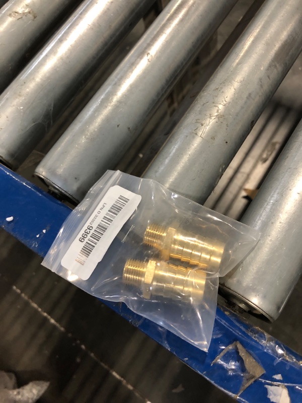 Photo 1 of 3/4" Barb x 3/8" NPT Male Pipe, Brass Hose Fitting, Barb Pipe Fitting Adapter, 2 PCS