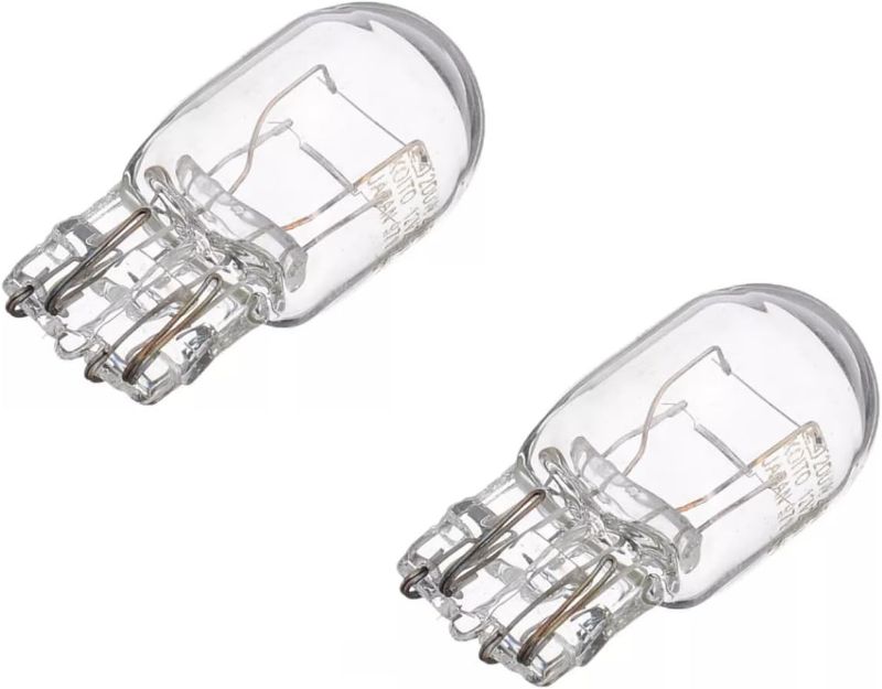 Photo 1 of 2 PCS T20 7443 1891 21/5W Clear Glass Turn Signal Stop Brake Tail Light-Bulbs - DRL Indicator Light Micro Bulb Parts, Automotive Universal Lighting Accessory, for Cars (White)
