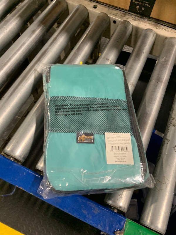 Photo 1 of GORILLA GRIP 6 Set Packing Cubes, Travel Essentials for Suitcase, Mesh Organizer Bags for Clothes Toiletries Shoes and Laundry Luggage and Carry On Airplane Accessories, Traveling Must Haves Turquoise